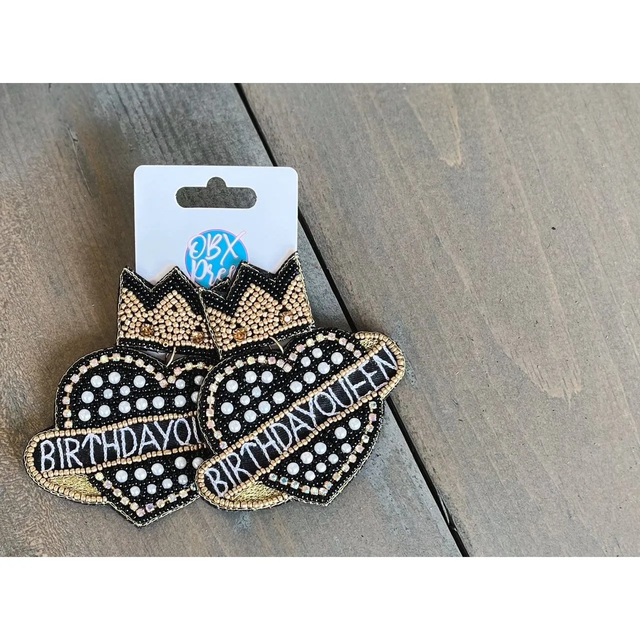 Birthday Queen Pearl & Seed Bead Drop Earrings