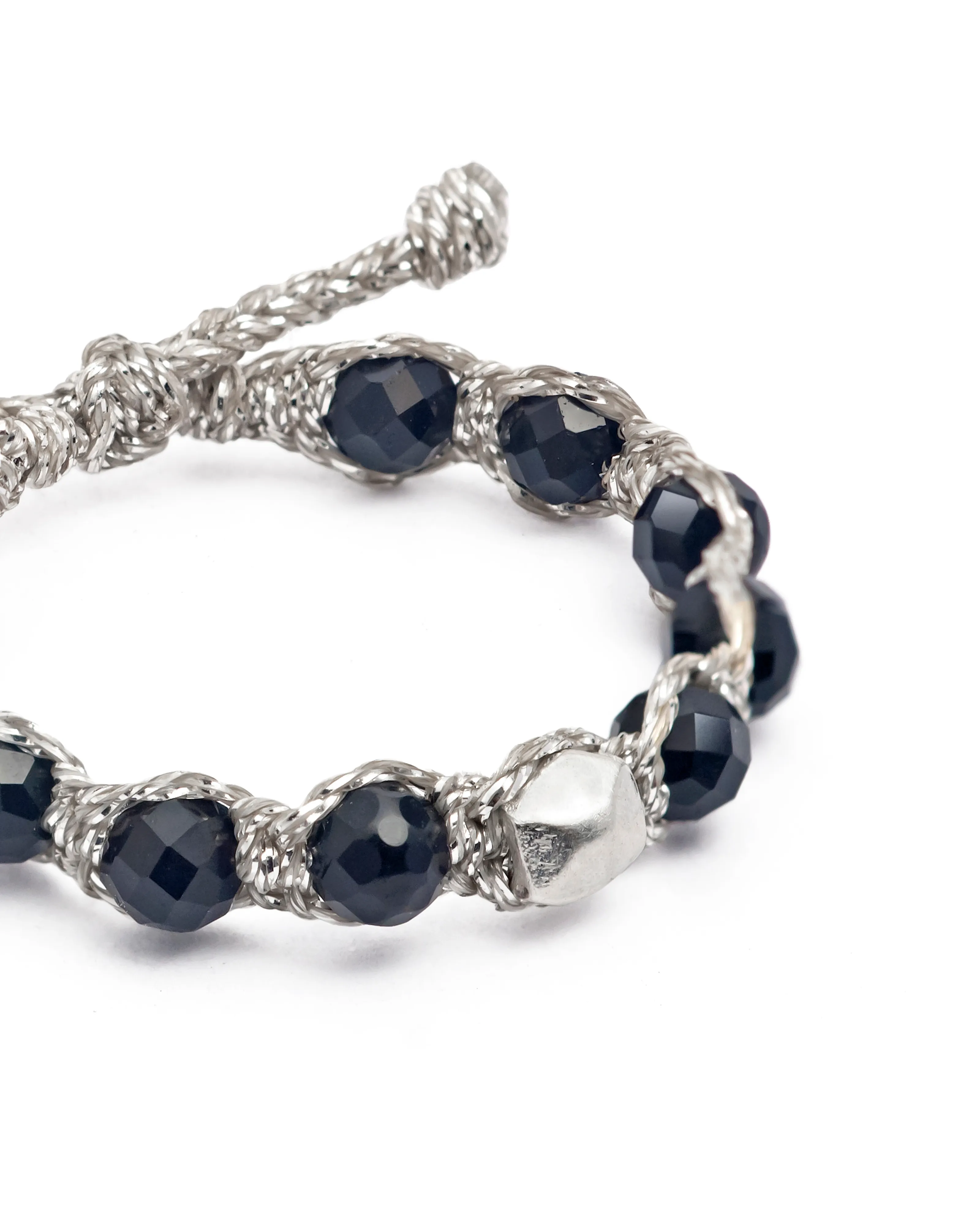 Black Spinel Rings | Silver
