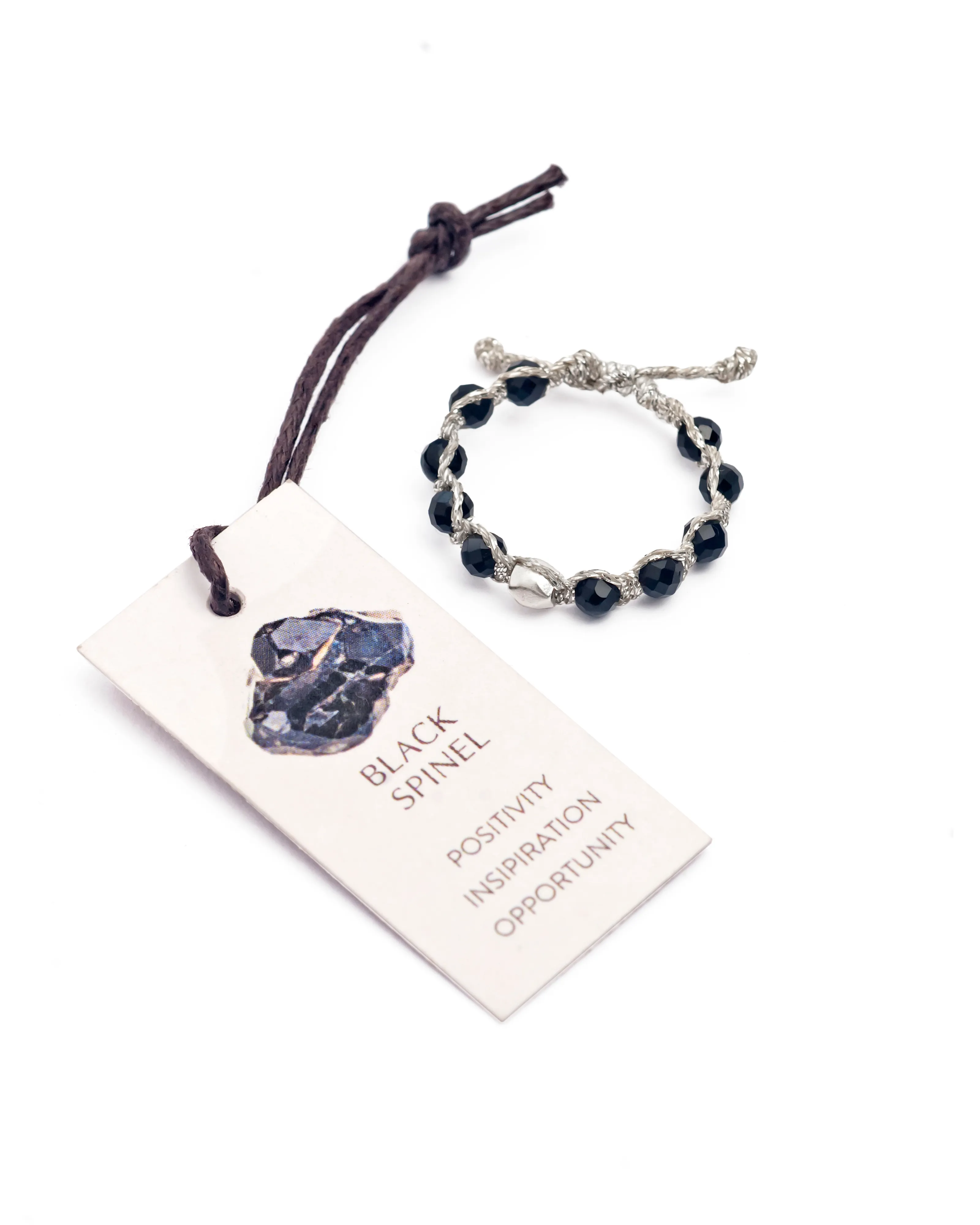Black Spinel Rings | Silver