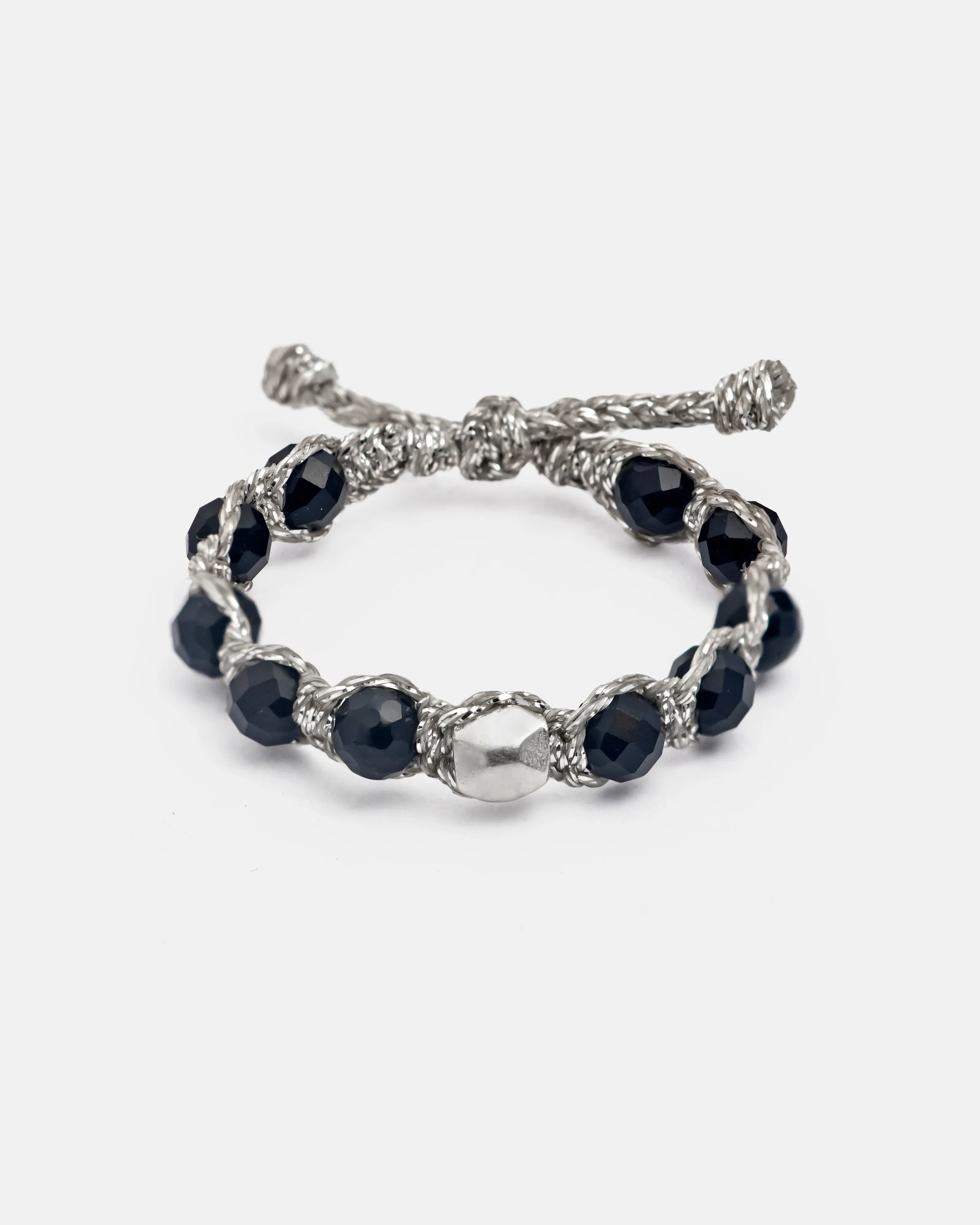 Black Spinel Rings | Silver