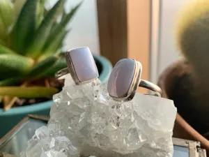 Blue Lace Agate Rectangular Ari Ring