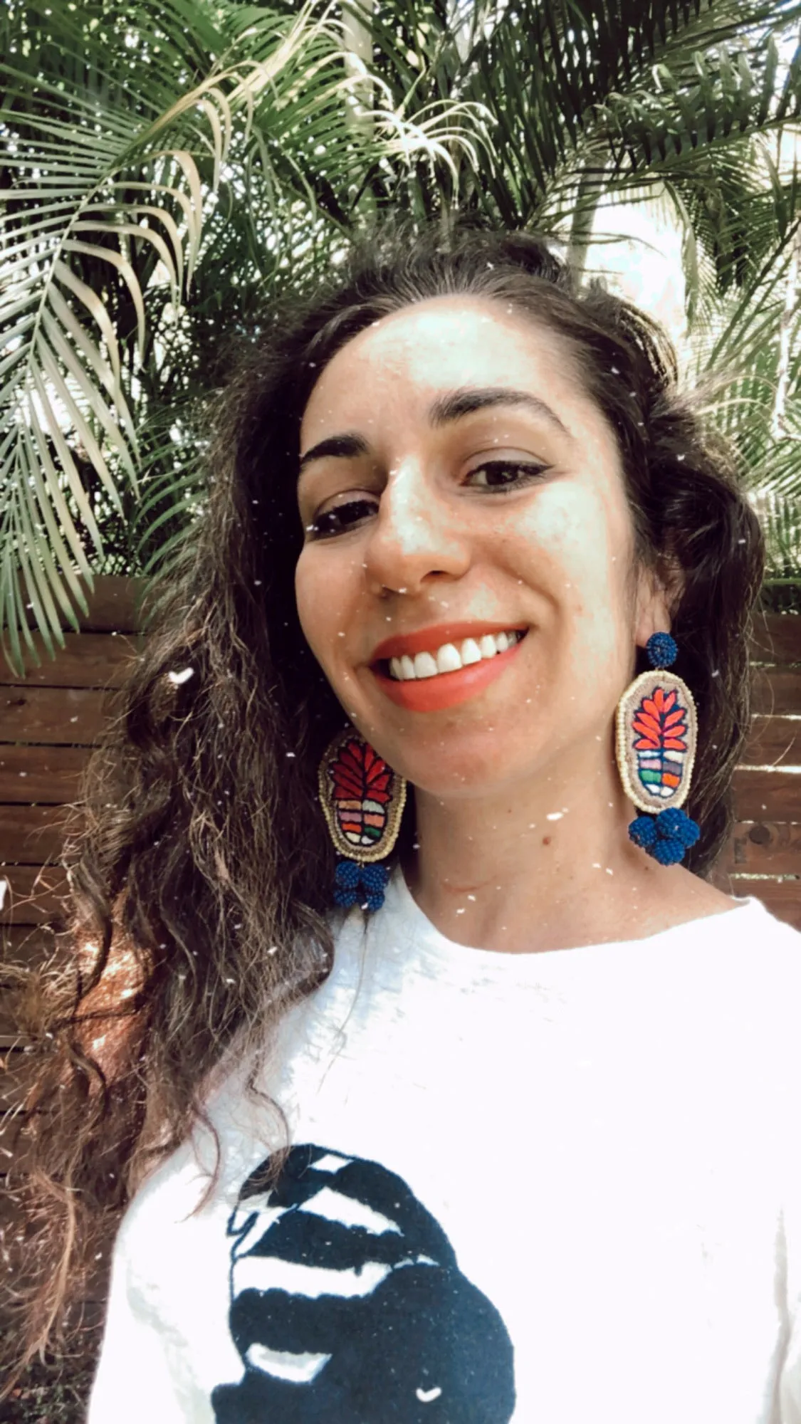 Blue Pineapple Statement Earrings