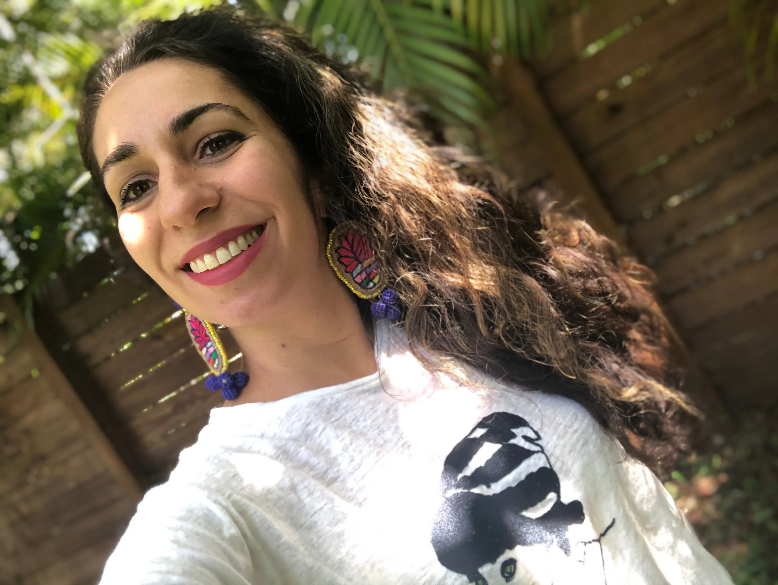 Blue Pineapple Statement Earrings