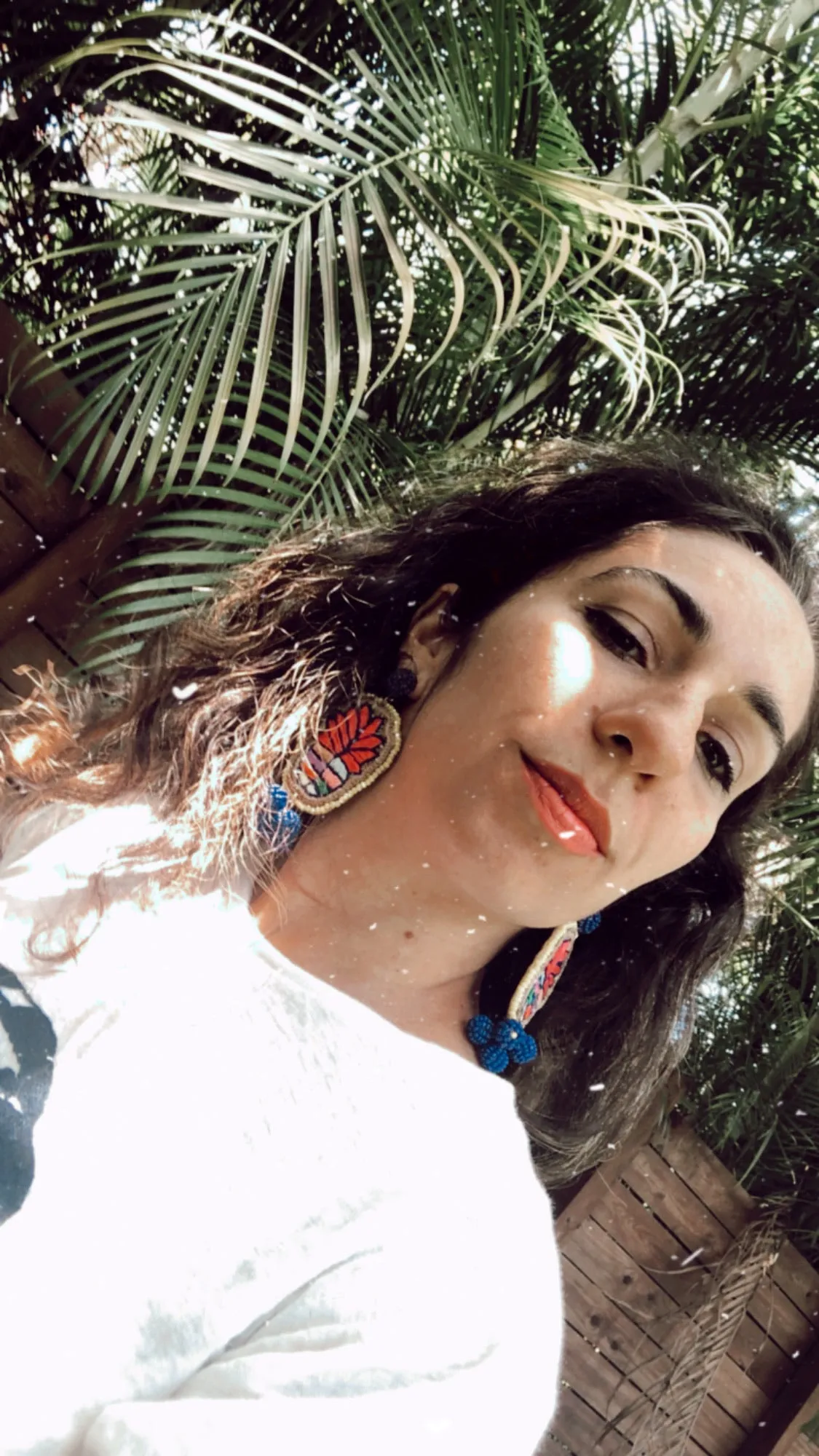 Blue Pineapple Statement Earrings