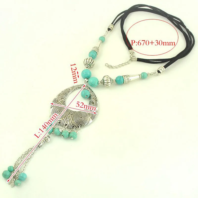 Bohemian Drop Pendant Tassel Necklace