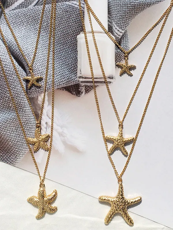 Bohemian Phnom Penh Shell Three Layer Pendant Necklace Female