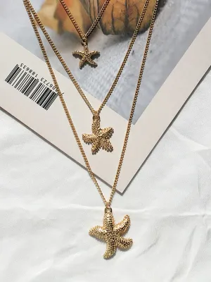 Bohemian Phnom Penh Shell Three Layer Pendant Necklace Female