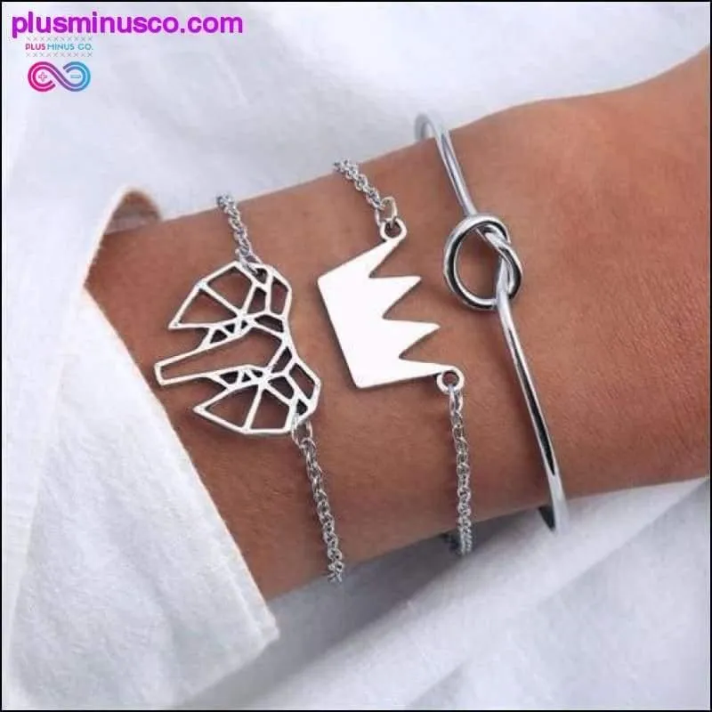 Bohemian Shell Map Turtle Bracelet Set, Retro Geometric