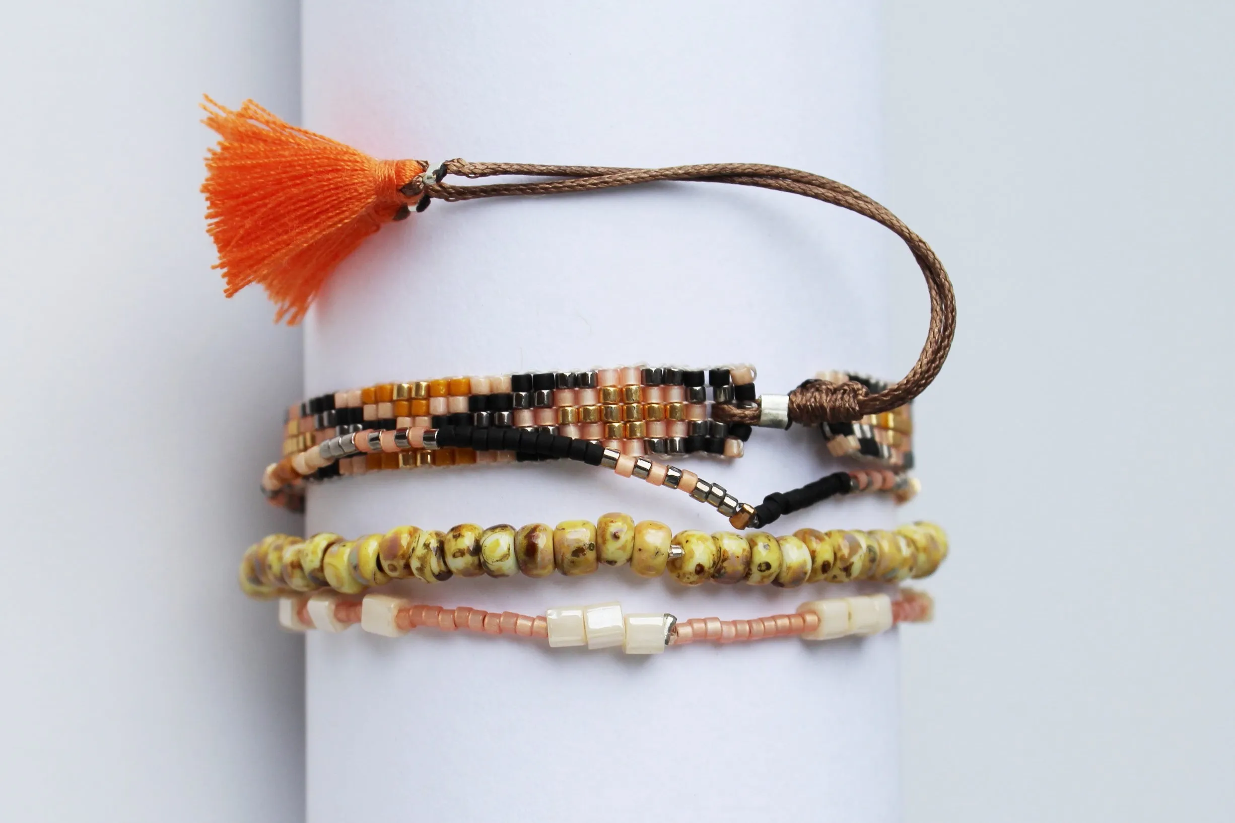 Boho Bracelet – Set of 4 BLACK BLUSH