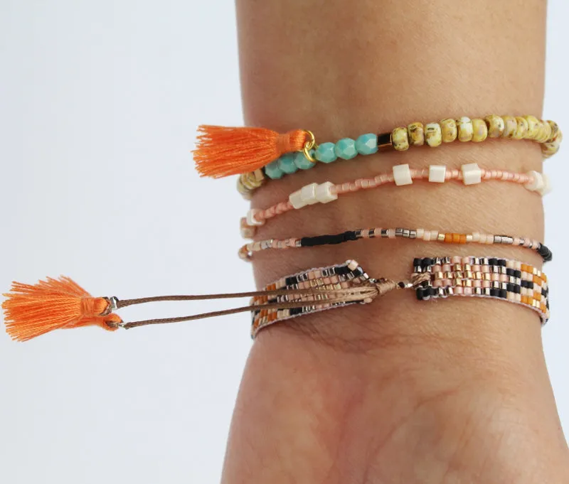 Boho Bracelet – Set of 4 BLACK BLUSH