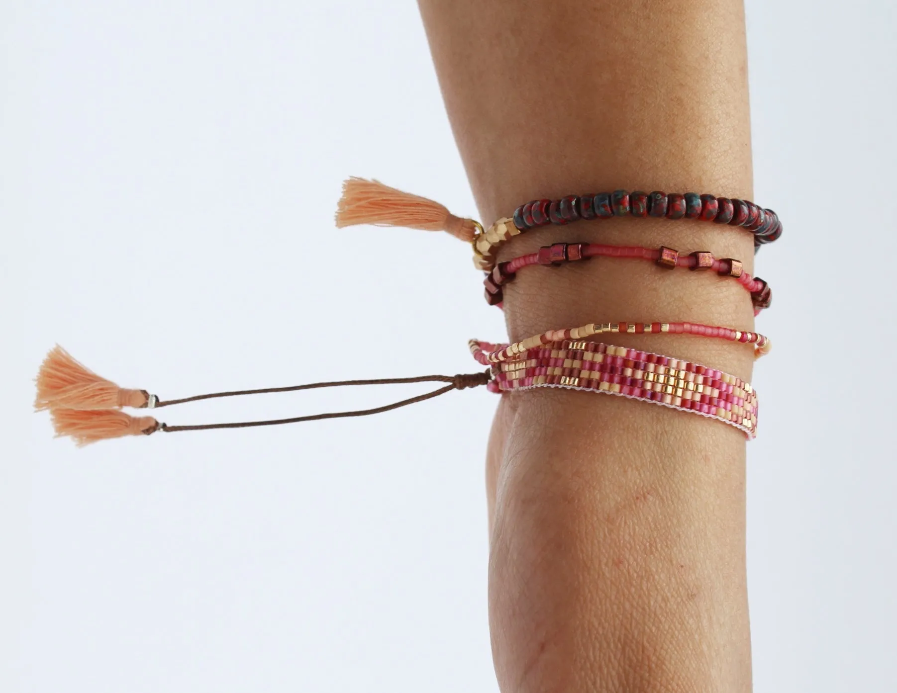 Boho Bracelet – Set of 4 PINK
