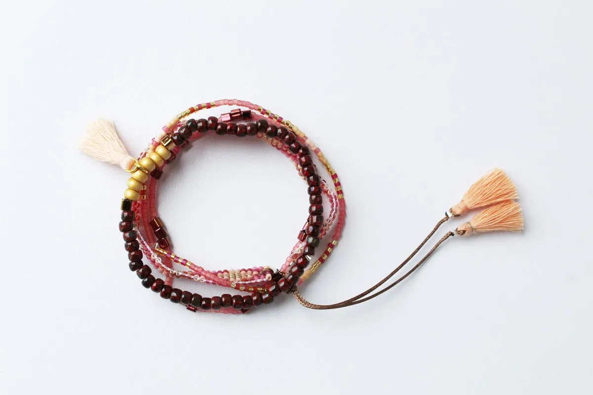Boho Bracelet – Set of 4 PINK