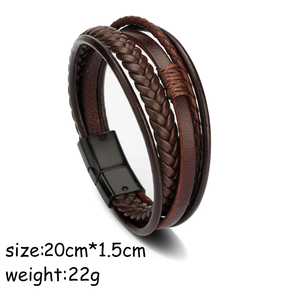 Braided Leather Bracelets Men