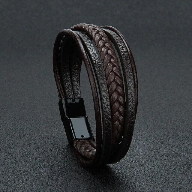 Braided Leather Bracelets Men