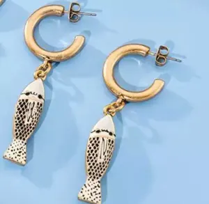 Catch of the day Enameled Earrings. 220-11 | Erika Williner Designs
