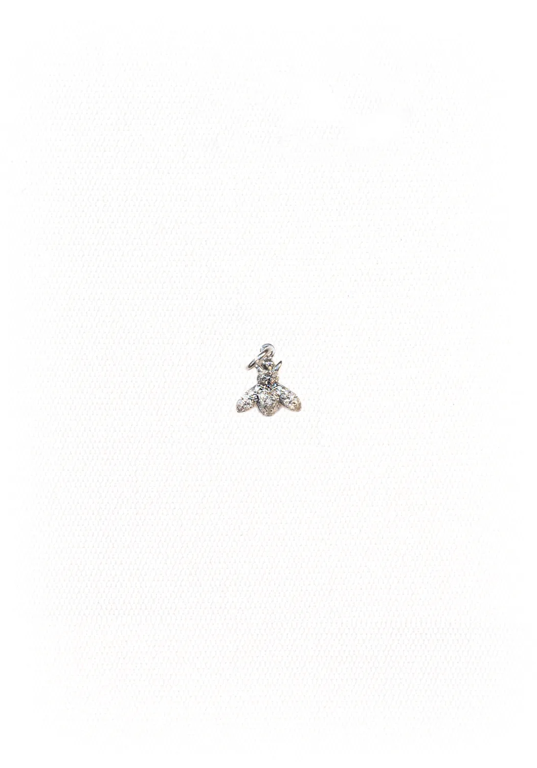 Catherine Michiels Mini Sterling Silver Diamond Bee Charm