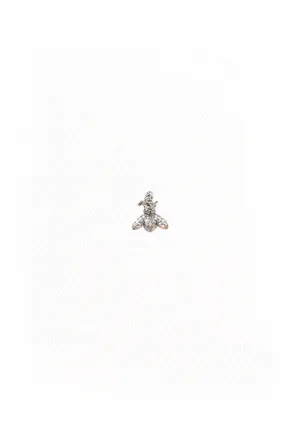 Catherine Michiels Mini Sterling Silver Diamond Bee Charm