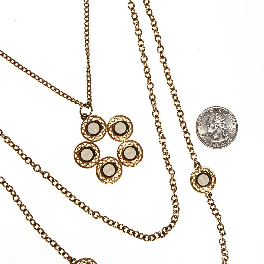 Celebrity Layered Chain Necklace with Bezel Set Crystal