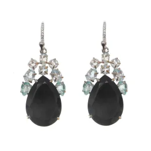 Chandelier Black Onyx and Blue Quartz
