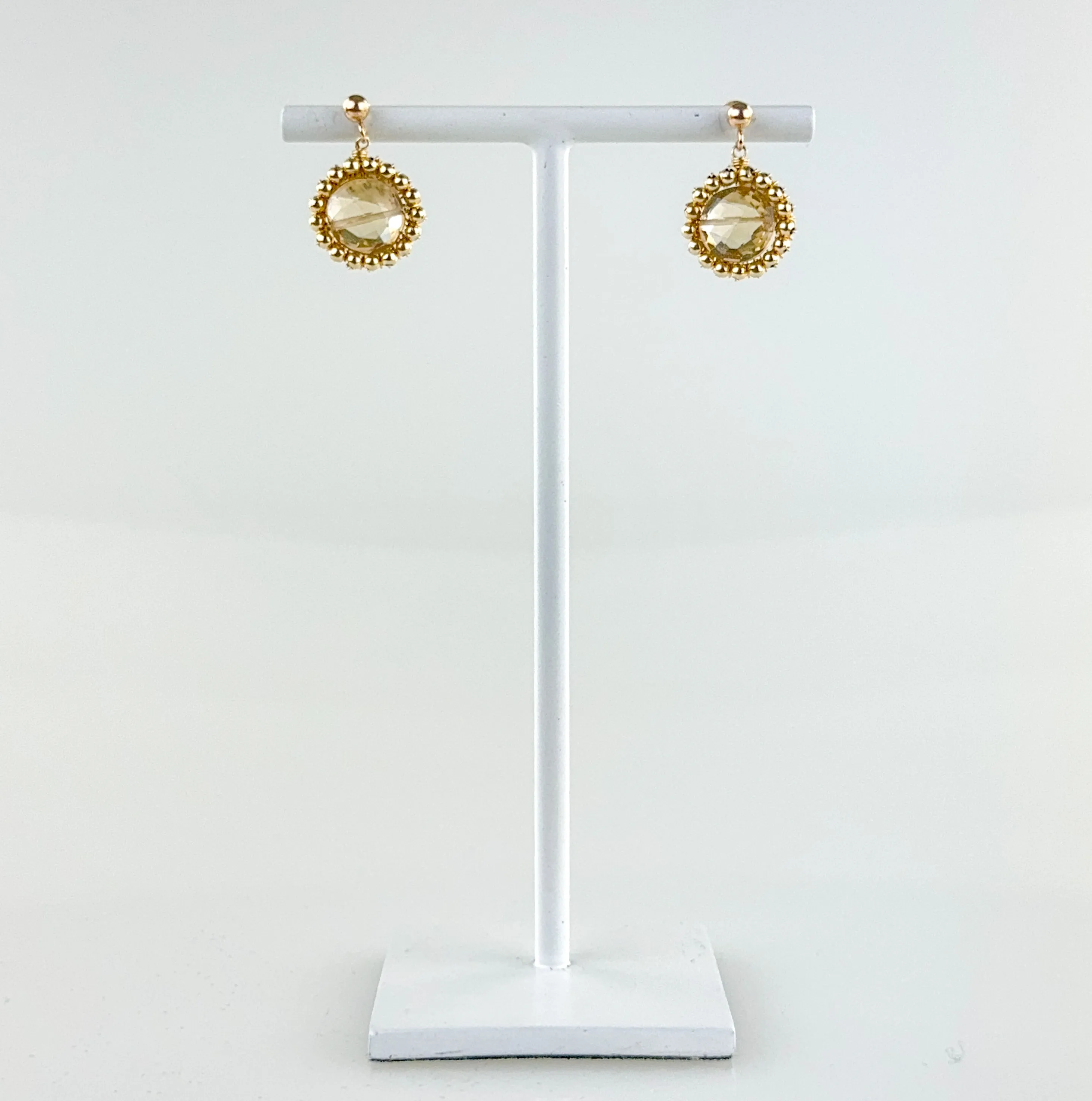 Citrine and Gold Earrings