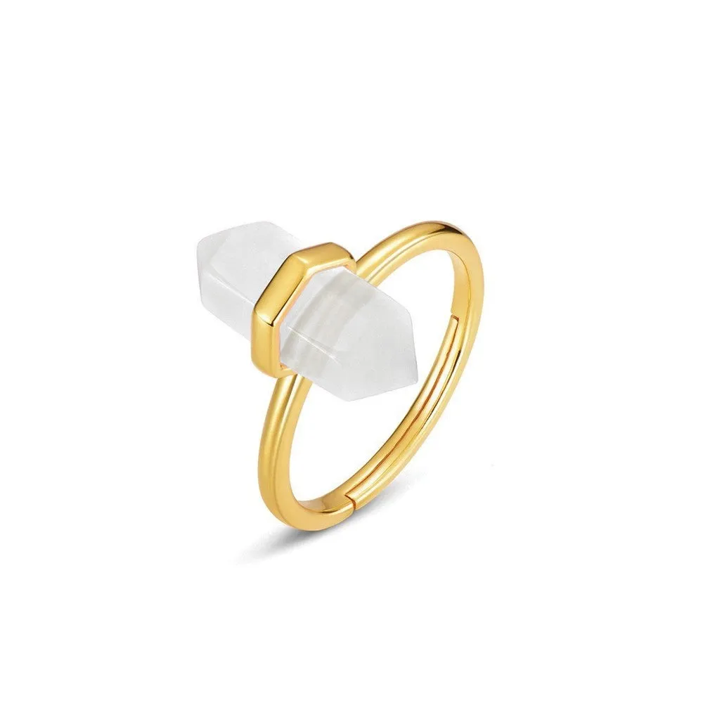 Clear Quartz Crystal Ring