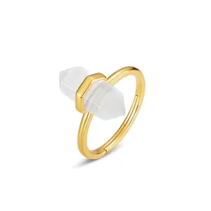 Clear Quartz Crystal Ring