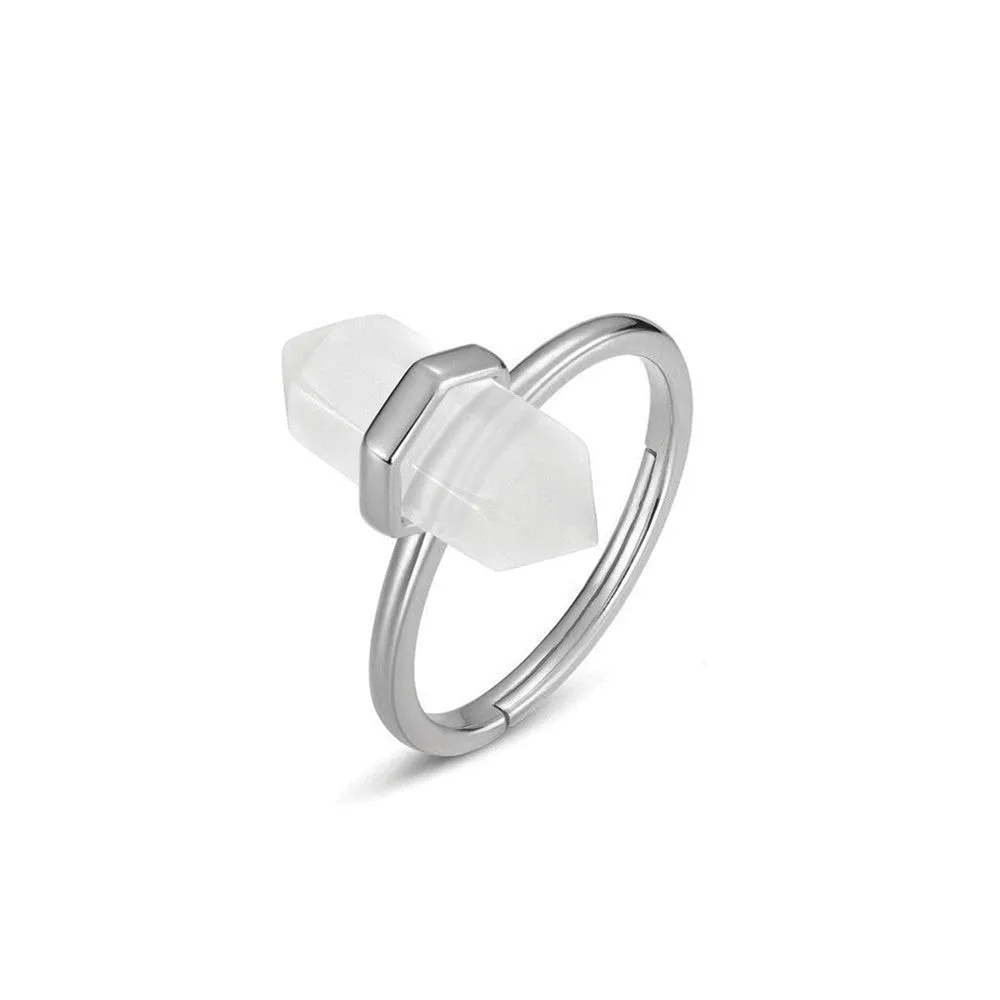 Clear Quartz Crystal Ring