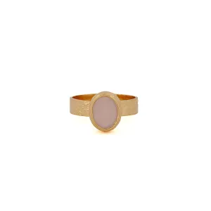 Cleopatra Pink Quartz Gemstone Gold Ring