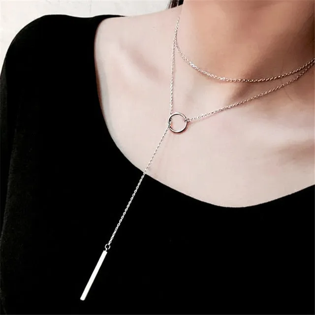 Copper Choker Multilayer Necklace
