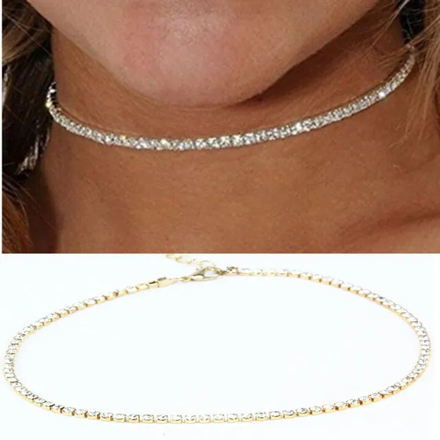Copper Choker Multilayer Necklace
