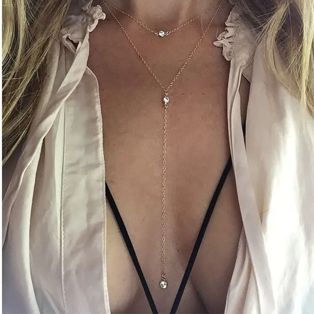 Copper Choker Multilayer Necklace