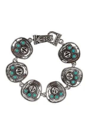 COWBOY HAT CHAIN LINK MAGNETIC BRACELET