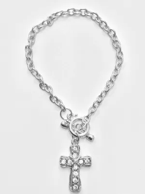 Cross Toggle Bracelet