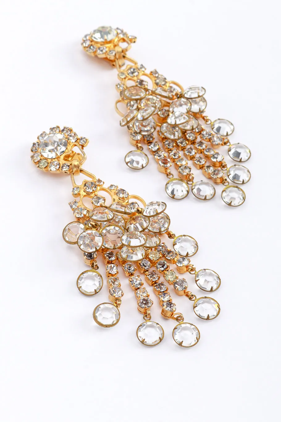 Crystal Pool Of Light Chandelier Earrings