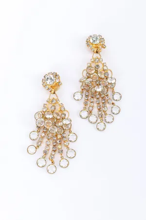 Crystal Pool Of Light Chandelier Earrings