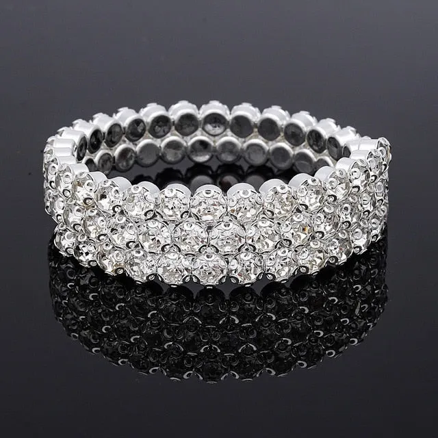 Crystal Wide Cuff Bracelets and Bangles