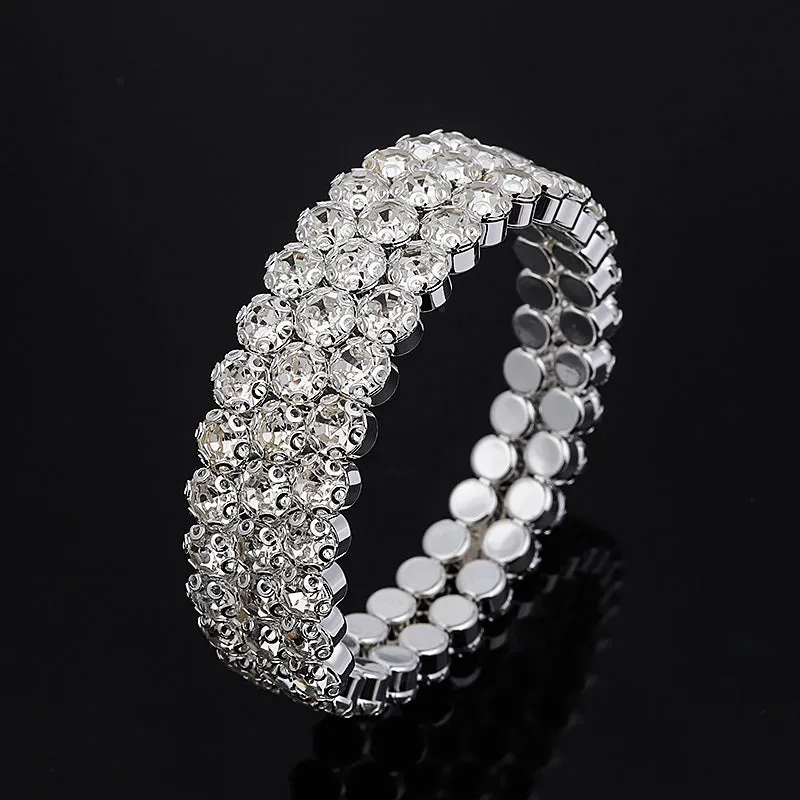 Crystal Wide Cuff Bracelets and Bangles