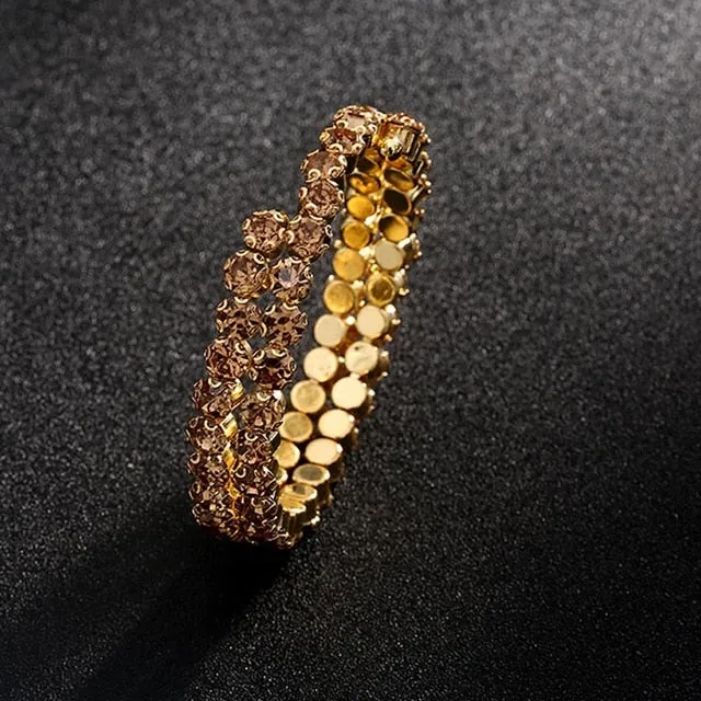 Crystal Wide Cuff Bracelets and Bangles