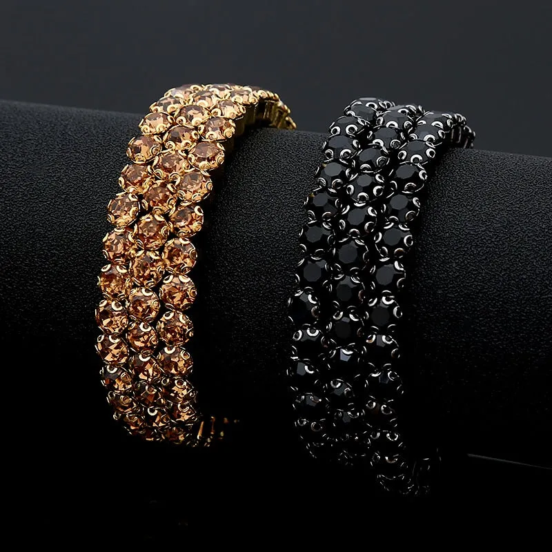 Crystal Wide Cuff Bracelets and Bangles