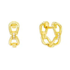 Cuban Chain Huggie Earring