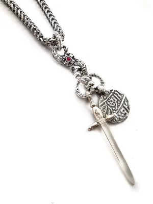 Dagger and Coin Chain Necklace