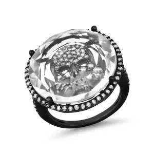 Diamond Skull Ring