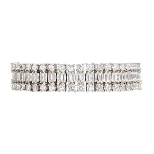 DOUBLE DIAMANTÉ BRACELET - RHODIUM