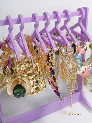 EARRING RACK W/HANGERS (PASTEL)