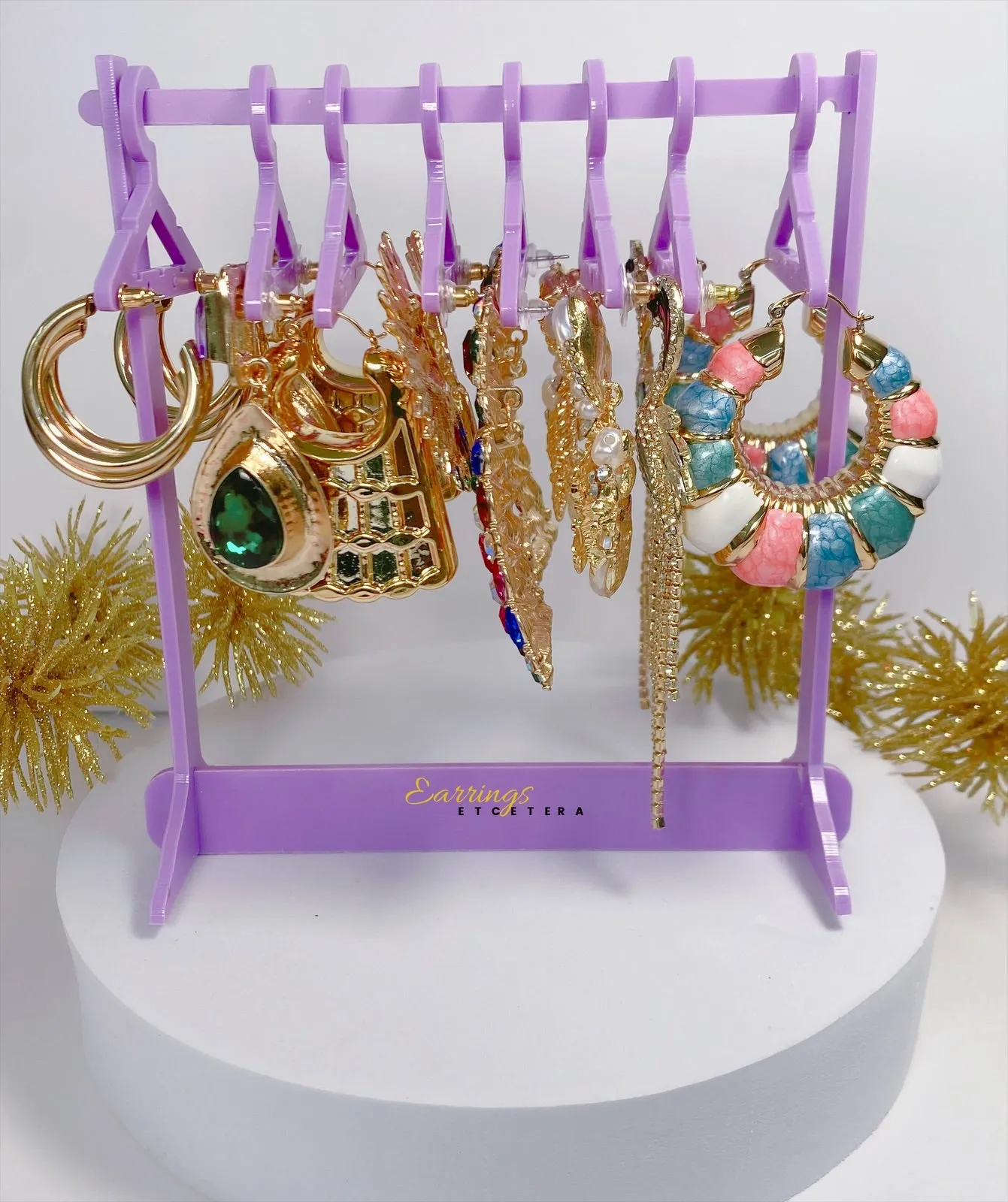 EARRING RACK W/HANGERS (PASTEL)
