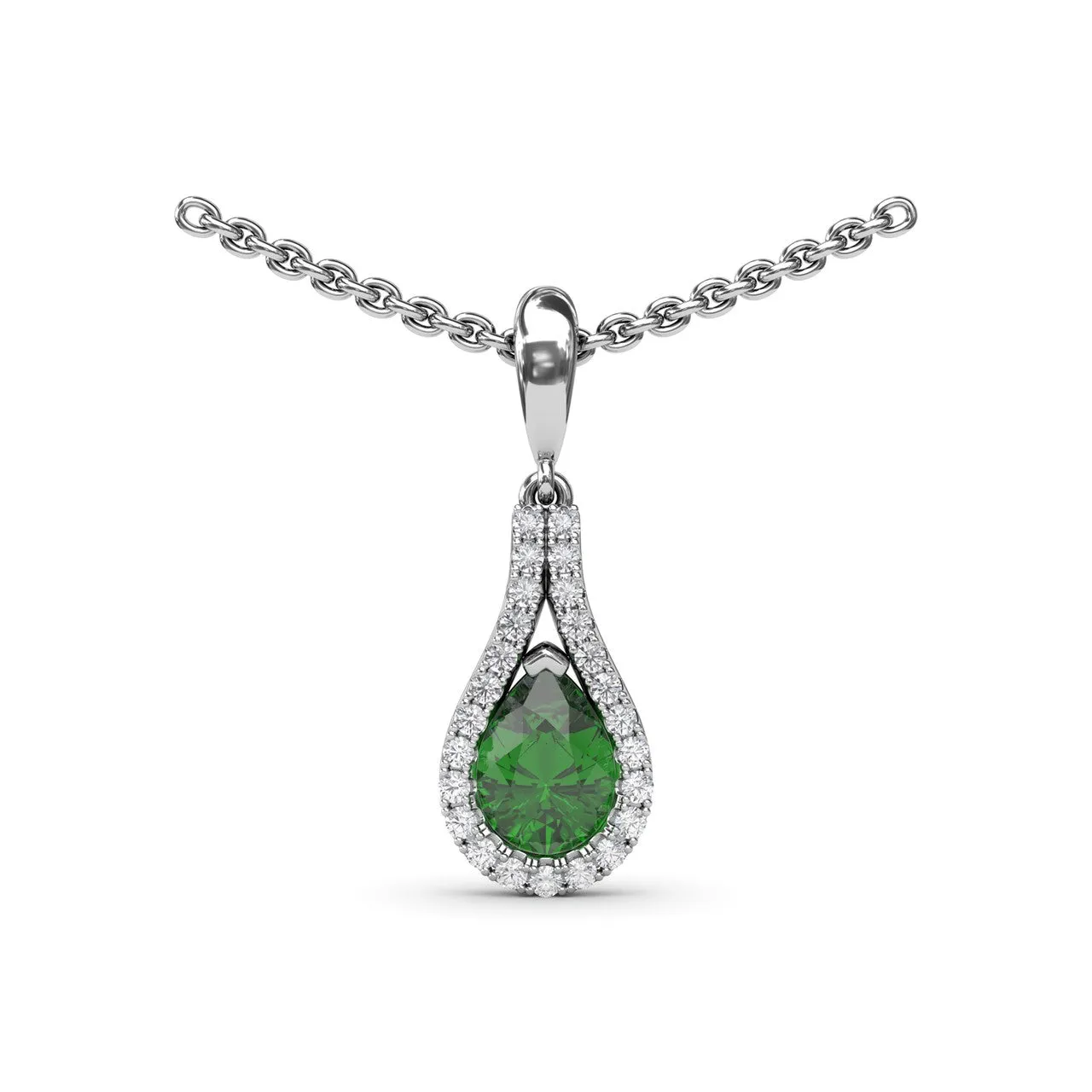 Emerald and Diamond Wrap Pendant