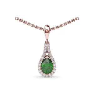 Emerald and Diamond Wrap Pendant
