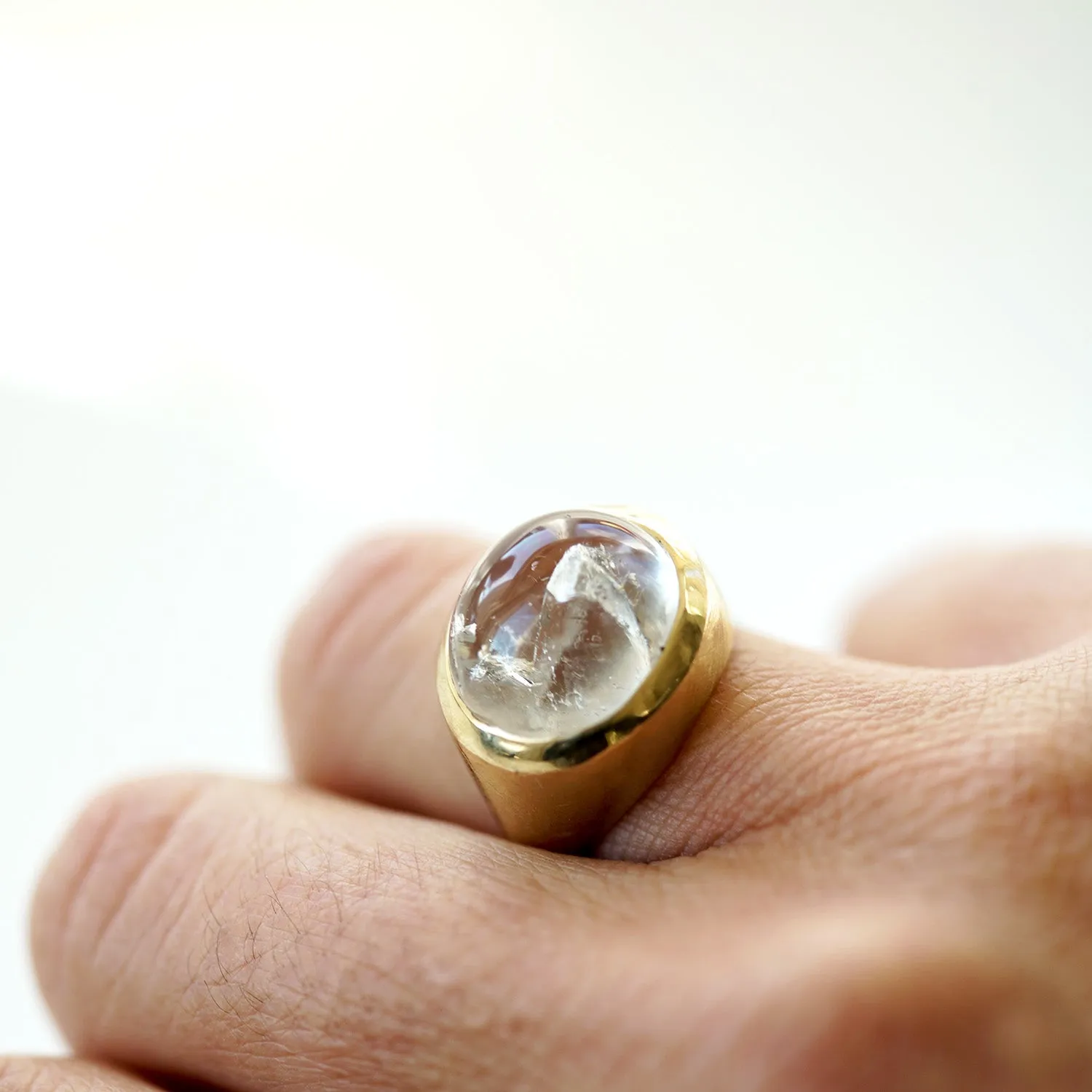 Enhydro Quartz gold ring