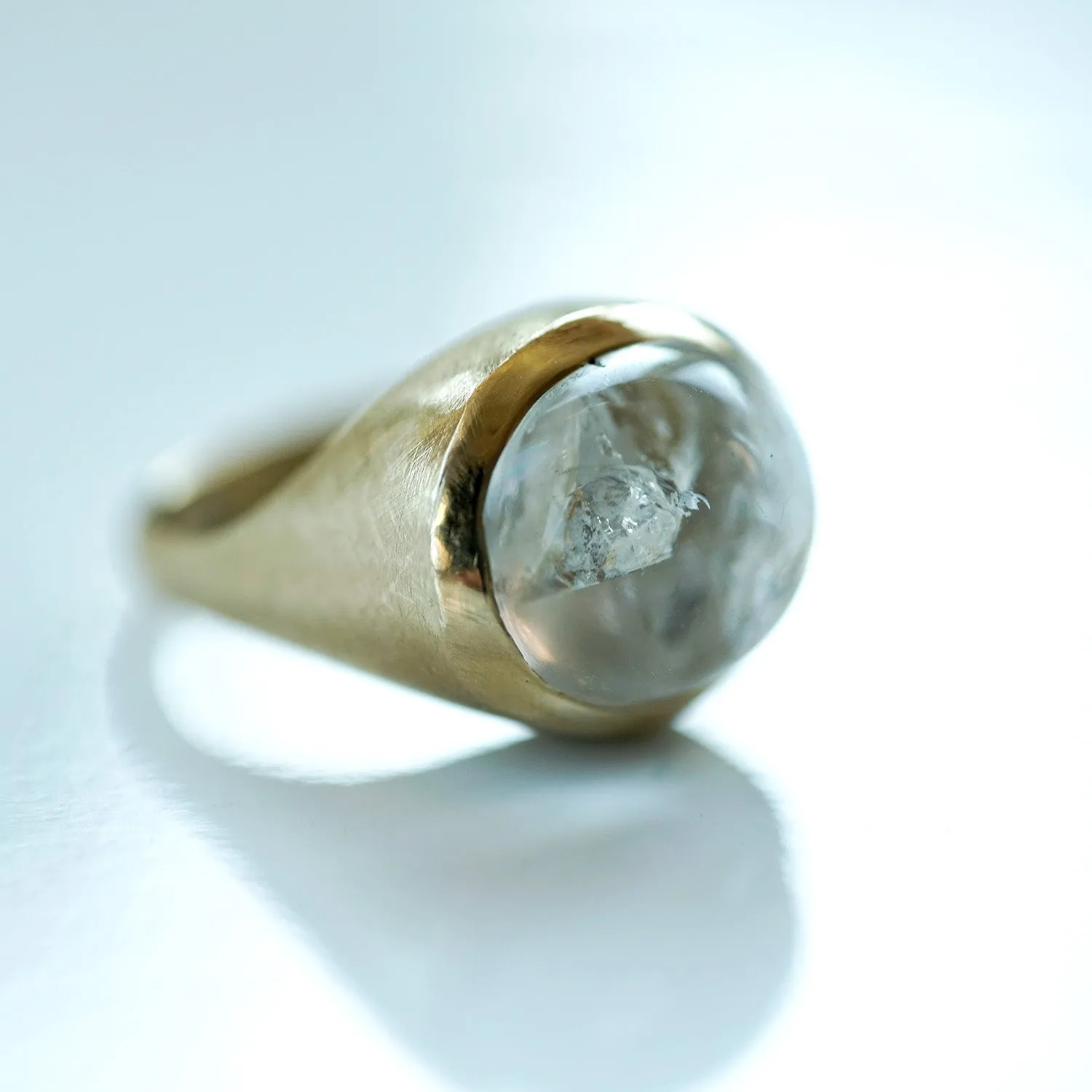 Enhydro Quartz gold ring