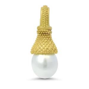 Estate Denise Roberge 22k Yellow Gold Pearl Pendant